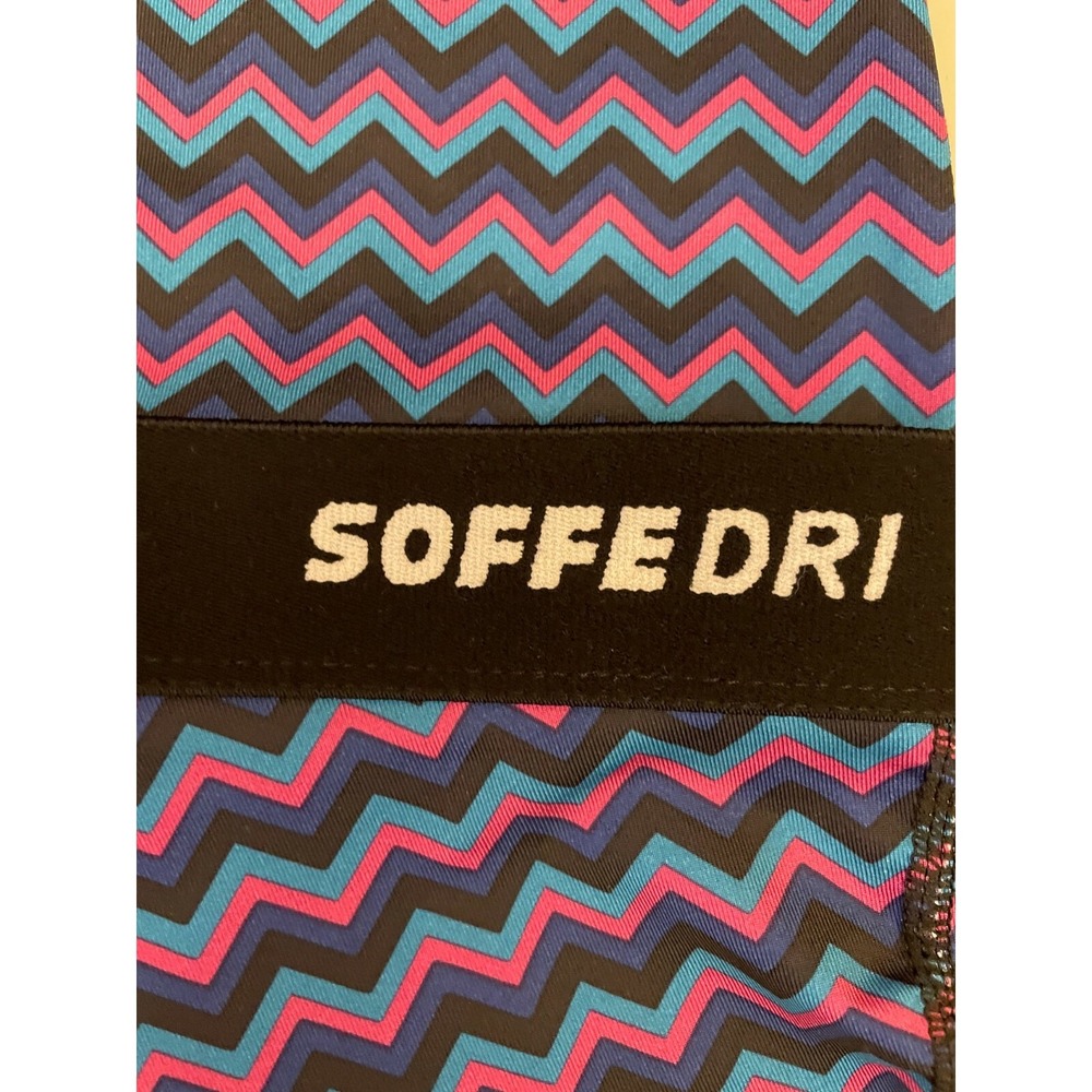 Soffe Dri Womens Athletic Low Rise Capri Leggings Small Multicolor Chevron Print - Picture 11 of 14